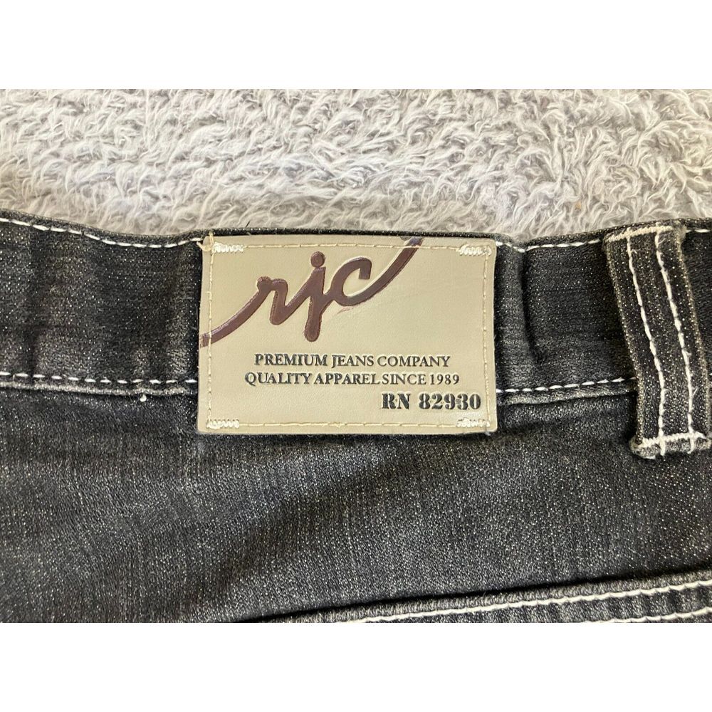 RIC Shorts Adult 38x14.5 Black Denim Bermuda Baggy Skater Urban Jean Mens‎ - Picture 7 of 11